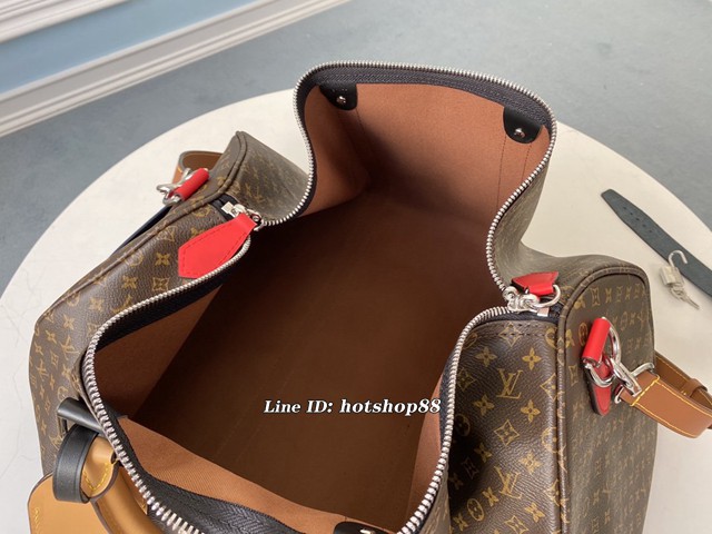 路易威登LV旅行包 M45988老花 小花 KEEPALL50旅行袋 LV老花新款男士手提旅行包袋 xxlv3038